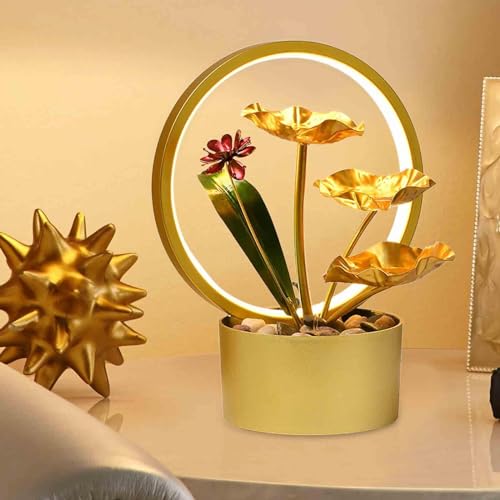 ATORSE® With Light Craft Office Home Decor Home Bedroom Desktop Waterfall Decoration