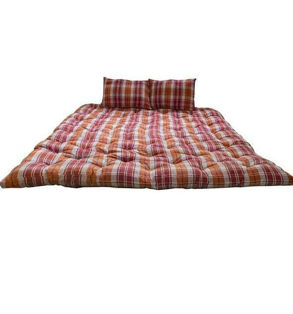 The Cozy HUB Quilted Soft Cotton Mattress, Checkered Pattern, 3 feet * 6 feet,