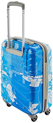 Skybags Trooper 55 Cms Small Cabin Polycarbonate Hard Sided 4 Spinner Wheels Luggage/Suitcase/Trolley Bag- Blue and White