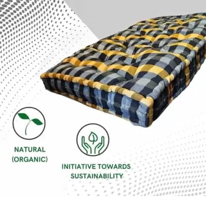 IMSMARTMART Soft Cotton 5 inch Single Cotton MattressSoft Cotton Multicolor Mattress Gadda Single Bed Ideal Travel, Home, Dabha, Hotel(L x W: 72 inch x 36 inch)