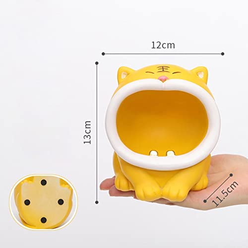 MYADDICTION Resin Animal Ashtray Centerpiece Statue for Indoor Outdoor Desktop Mens Gift Yellow