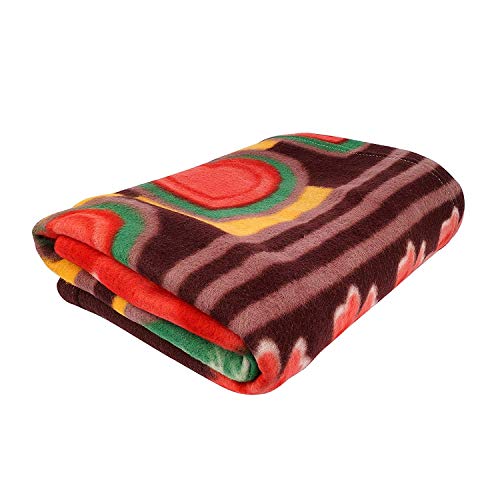 ELSTONE HOME Get This Print May Vary Polar Fleece Double Bed Soft Touch Light Weight Blanket for Light Winters/Summer/AC Blankets.