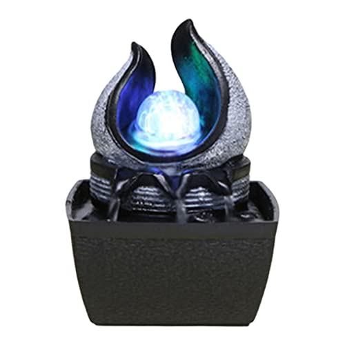 ATORSE® Creative Waterfall Fountain Led Lights Ornament Feng Shui Living Room A