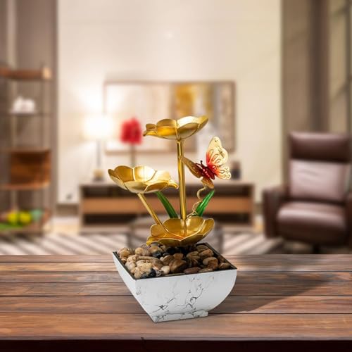 ATORSE® Tabletop Water Fountain Indoor Decor Chinese Gifts Zen Garden Water Fountain Style D