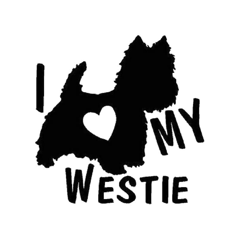 GADGETS WRAP Vinyl Wall Decal Sticker I Love My Westie Terrier Dogs