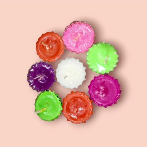 BANI Thani Smokeless Scented Paraffin Wax Star Designer Floating Candle for Party,Birthday Party,Dinner Table, Living Room,Diwali, Multi Colour(Pack of 100)