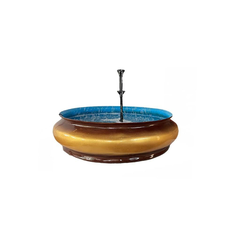 Waahkart Exquisite FRP Weather Resistant Durable Unbreakable FRP Tabletop Water Fountain for Home Décor, Office, Garden (Golden)