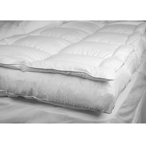 JVIN FAB Double Layer Down and Feather King Size Mattress Topper (White, 72 x 78 Inches)