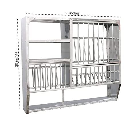 Metalac Wall Mounted Stainless Steel Kitchen Utensils Dish Rack (30x36)â€¦, Floating Shelves