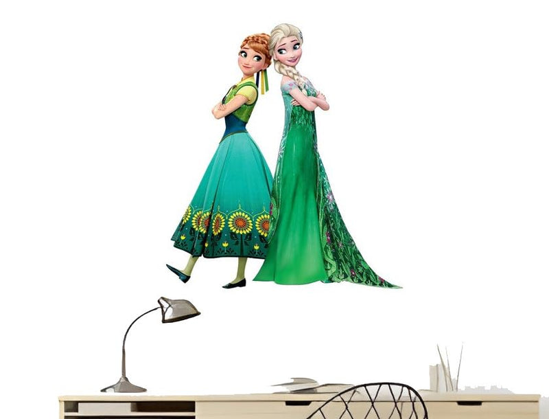 JVERF - Anna and Elsa| Wall Stickers for Kids