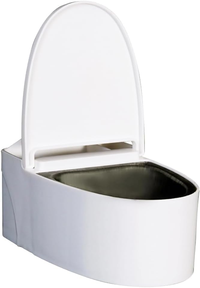 Sevia Smoking Ashtray with Lid for Wall Mounted or Desktop, Funny Toilet-shaped Ashtray, Windproof Ash Tray for Smokers, Ash Holder for Bathroom, Livingroom