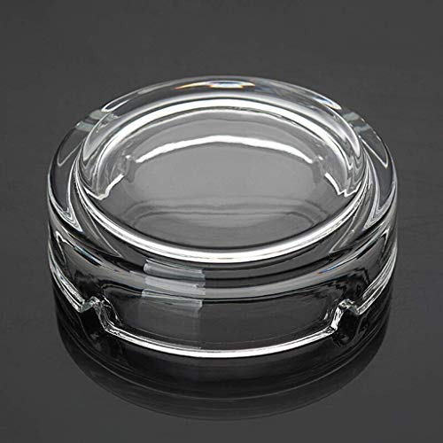 NISIXDEC Ashtray Glass Round | Tabletop Ash Tray Indoor Outdoor Home Decor Set Of (Set Of 1 | Hard Glass | Bpa Free)