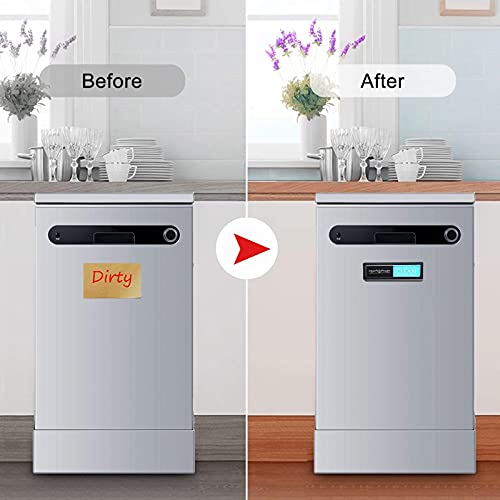 Dishwasher Magnet Clean Dirty Sign 2 Pack, MOONOON Magnetic and Sticky Indicator for Kitchen Office Dishwashers,Washing Machine, Refrigerator Magnets