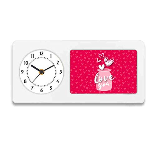 Designer Unicorn Desk/Shelf Clock with Attached Frame Love You 9.5 * 4.5 inches