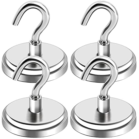 Cartxomy Magnetic Hooks,Heavy Duty Earth Magnets with Hook for Refrigerator, Extra Strong Cruise Hook for Hanging, Magnetic Hanger for Curtain, Grill Office, and Kitchen (12)