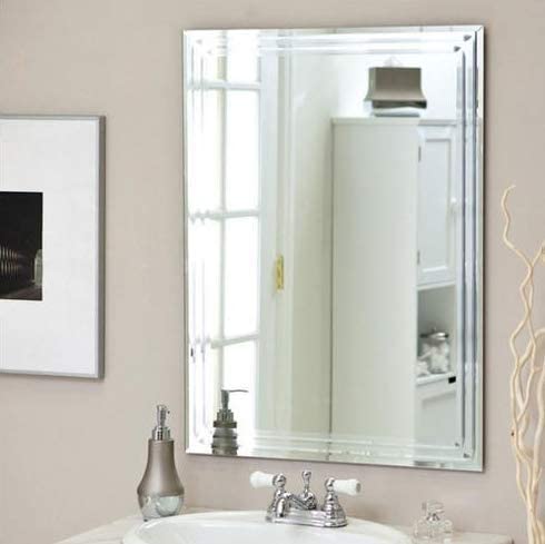 Cheval Glass Rectangular Wall Mirror for Bathroom, Hall, Living Room, Bedroom - (size-18 X 24 Inches)