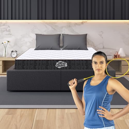 Centuary Mattresses Sleepables 8-Inch King Size Hybrid Zero Partner Disturbance Copper Gel Memory Foam Roll Pack Pocket Spring Mattress (75x72x8)