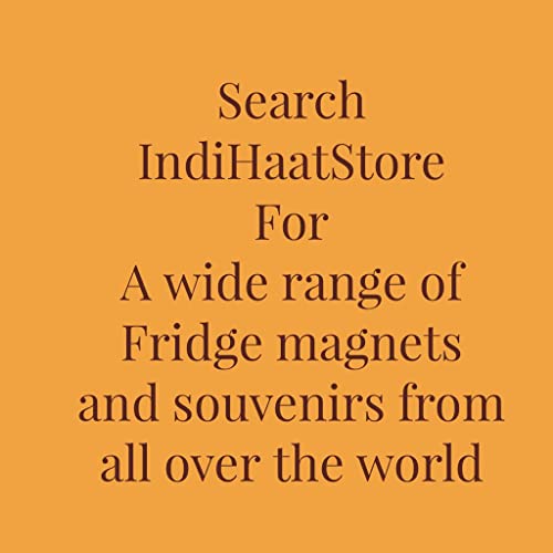 IndiHaatStore Fridge Magnet of Dubai, Camel with Dubai Written at The top Right and Monuments Shape Colorful Rubber Magnet, Mini Size 2x1.5 inches Approx