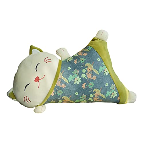 FASHIONMYDAY Lucky Cat Pillow Detachable Cartoon Lumbar Pillow for Home Car New Year Gift Green |Home & Garden | Home Decor | Pillows