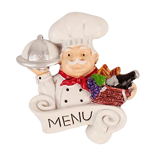 ATORSE® Chef Statue Fridge Magnet Resin Creative Decoration 3D for Kitchen Maps Fruit Basket