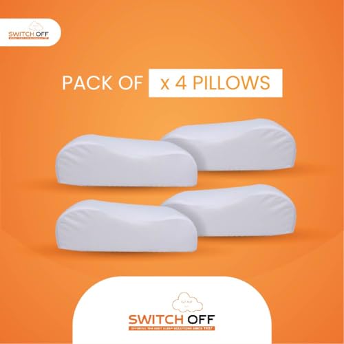 Switch-off Smart Adjustable Memory Contour Pillow,Discover The Perfect Pillow for Your Best Night's Sleep (17X27Inch) (Pack of 6)