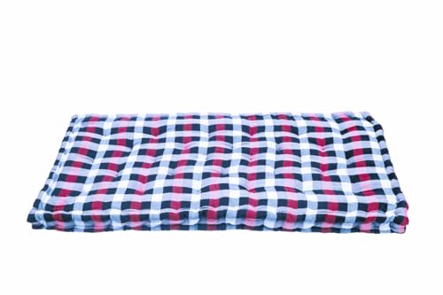 CHILLI BILLI 5 Inch Gadda Medium Soft Cotton Gingham Plaid Checkered Multicolour Mattress