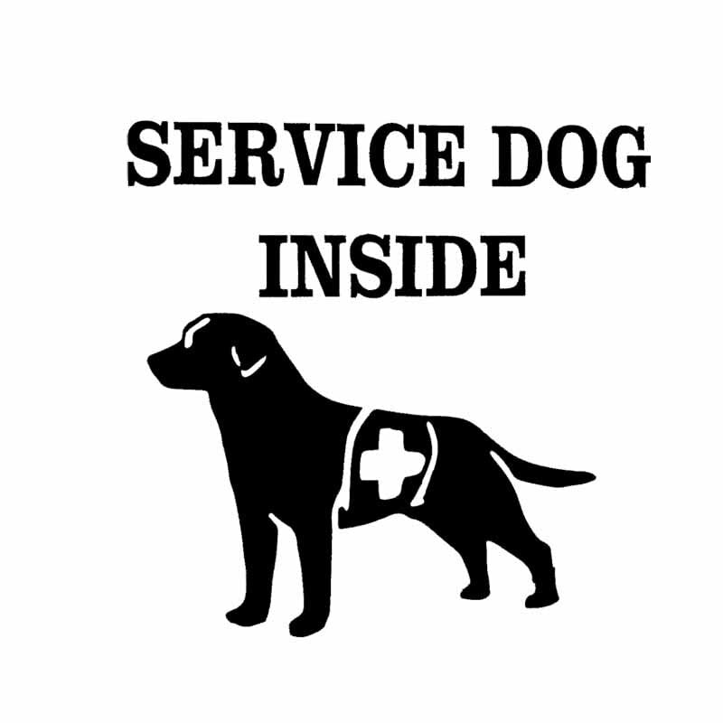 GADGETS WRAP Vinyl Wall Decal Sticker Service Dog Inside Decal Police Sheriff Dog Animal Car Sticker