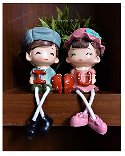 Decoration Homey Cute Couple Showpiece Pair of 2 Showpiece Love Pair (Design 3)