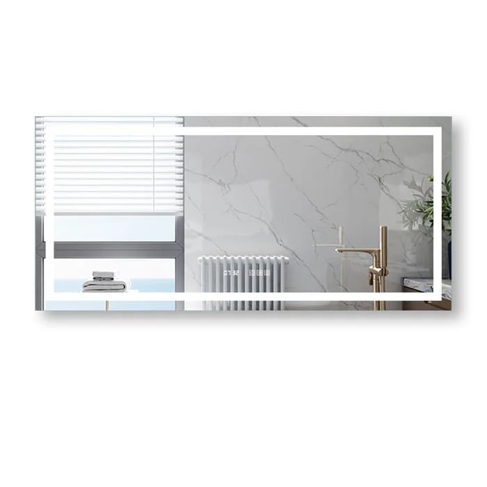 Bungalow Mercer 24 x 40 Inches Led Bathroom Mirror, Wall Mounted Anti-Fog Large Dimmable Lighted Vanity Mirror