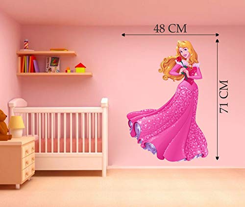 DivineDesigns™ PVC Vinyl Self-Adhesive Anime Theme Barbie Doll Wall Sticker for Living Room, Bedroom, Office Wall Decoration (16 X 27 INCH) Pack 1