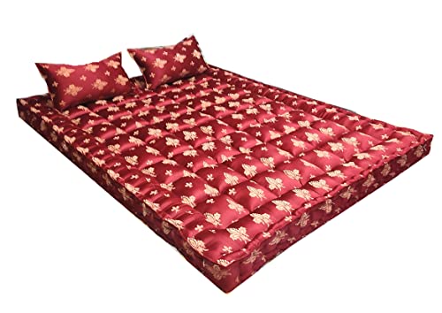 Ozone Mattress Organic Silk Cotton Ilavam Panju Kapok Queen Size Bed Mattress,6.5 x 5 ft / 78 x 60 x 6 Inch, Multicolour (Queen)