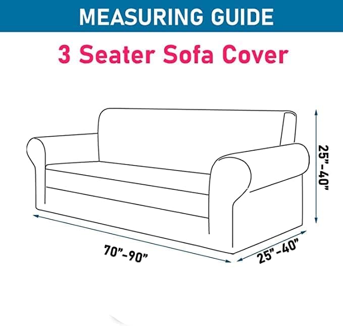 Gifts Island® Sofa Cover 3 Seater and 2 Seater Fully Covered Universal 5 Seater Sofa Cover Non-Slip Sticky Elastic Stretchable Sofa Set Slipcover Protector for (3+1+1 Seater), Maroon Marble Print