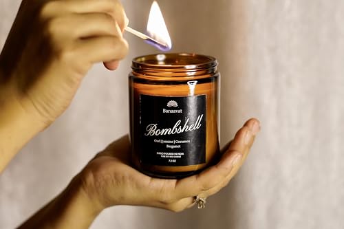 Banaavat Bombshell Oud Jasmine Cinnamon Bergamot Scented Candle