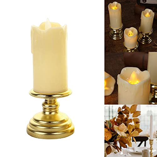 ATORSE® Flameless Candle Flickering Votive Candles Tealight Decor for Desk Festival 7Cmx16Cm