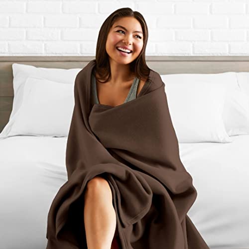 N G PRODUCTS® Fleece Polar Single Bed Ac Blanket / Bedsheet for All Season, Color- Brown (228 x 152 cm)