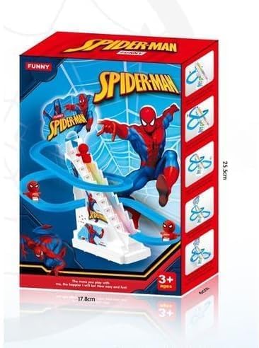 PRIME DEALS Spider Track Toys for Kids - Small Spider Stair Climbing Toys for Kids, Escalator Toy with Lights and Music - 3 Spider Included (Spider Track).