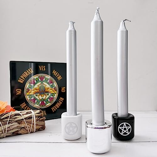 atorakushon Pack of 80 Silver Stick Candles Especially Healing Chakras Ritual Chime Candles Home Decor Diwali Decoration Birthday Festival Celebration