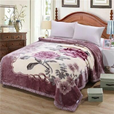 Elstone Home Supersoft Micromink Double Bed Blanket for Heavy Winters |650 GSM Supersoft, Double ply Blanket, Warm, & Lightweight | Double 200x220 cm-Purple