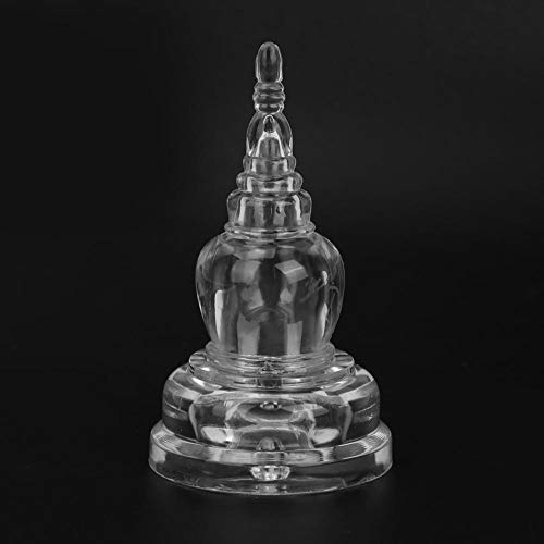 Buddhism Tower Statue, Buddhism Dagoba, Delicate and Beautiful Acrylic Gifts for Friends Home Decoration Holding Tibetan Relics