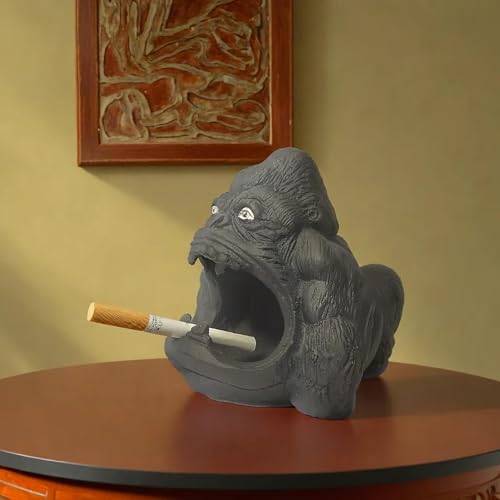 Alice Enterprises, Gorilla Shaped Ceramic Ashtray for Smoking, 18cm