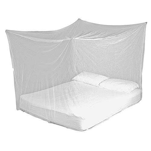 Divayanshi Mosquito Net for King Size Double Bed Polycotton (White, 7x7)