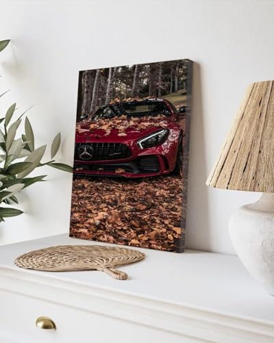 GADGETS WRAP Canvas Gallery Wrap Framed for Home Office Studio Living Room Decoration (9x11inch) - Mercedes Amg Gts