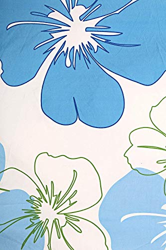 J SHREE Designer Blue & White Flower Print Single Bed Reversible Quilt/AC Quilt/Dohar/Blanket