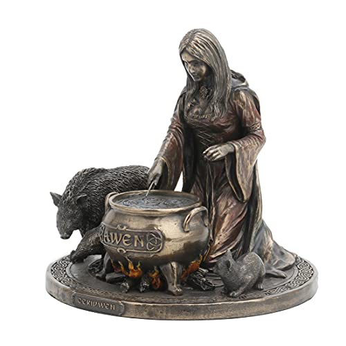 Veronese Ceridwen - Celtic Goddess of Knowledge with Cauldron Statue