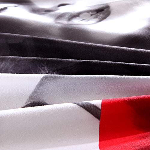 Decdeal 4 Piece/Set Home 3D Ultra Soft Fade Resistant Luxury Bed Sheet Set Bedroom Comfortable Breathable Bedclothes