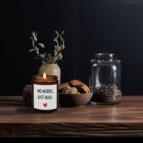 XUISWELL No Words Just Hugs Sympathy Candle, Sympathy Gift, Sympathy Gifts for Loss of Loved One, Bereavement Gifts, Condolences Gift for Loss, Get Well Gifts for Women