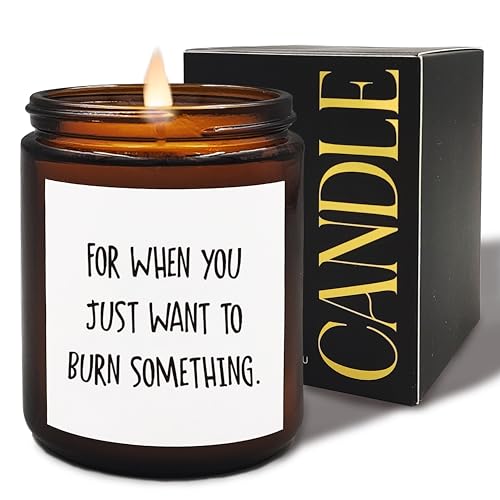 XUISWELL Funny Candles for Women Men, Funny Gag Gifts for Women Men, for When You Just Want to Burn Something Scented Candle, Stress Relief Candle