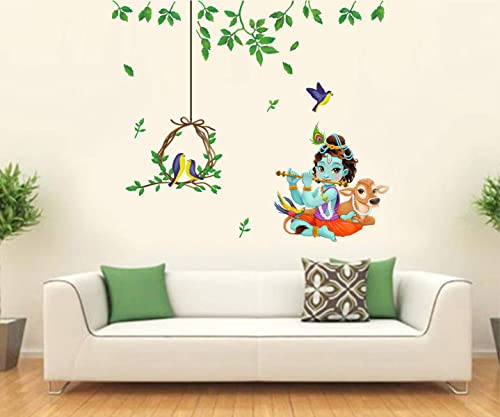 Nyati Designs Vinyl Birds Religious Wall Sticker (0.39 x 45.27 x 29.52 Inches, Multicolour)