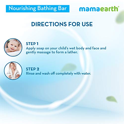 Mamaearth Fruit based Nourishing Clear Bathing Bar Baby Soap with Glycerine, For Kids – 75g x 5, white, one size