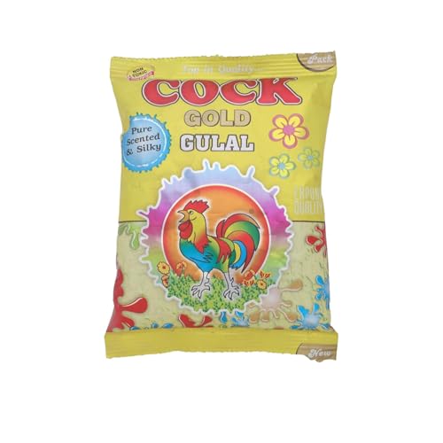 DaisyRoots Gold Gulal - Muliticolor (Pack of 5) | 100% Natural and Herbal Gulal | Organic Coloured Powder | Non-Toxic and Skin-Friendly Holi Gulal | Holi Celebration (GULAL)